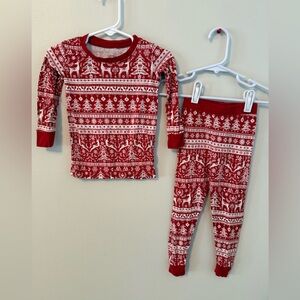 Little Sleepies Red and White Christmas Reindeer Pajamas